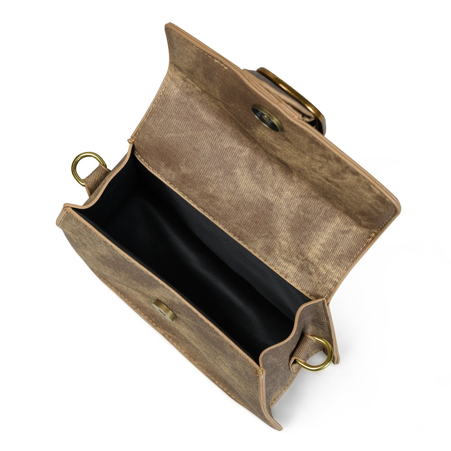 Elegant Design: Pelle Luxure Women's PU Sling Bag in Grey, Brown, and Khaki