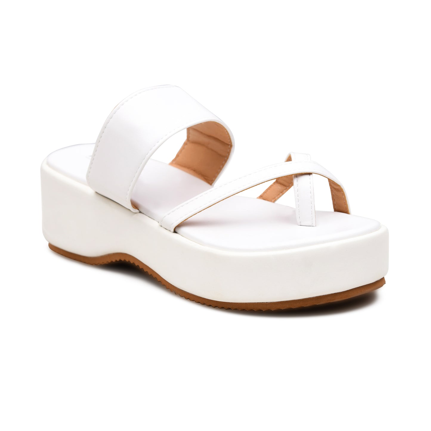 Pelle Luxur Florentina White Flats For Women