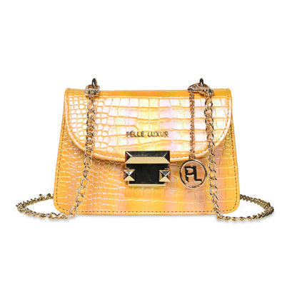 Pelle Luxur Women's Wine Red, Premium PU Sling Bag, Small Size with Push Lock Closure