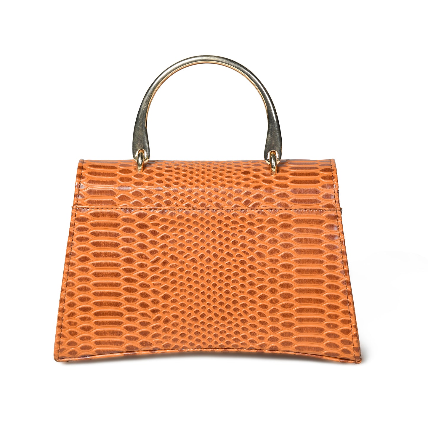 Pelle Luxur Women's Cognac Brown, Premium PU Sling Bag, Small Size with Push Lock Closure