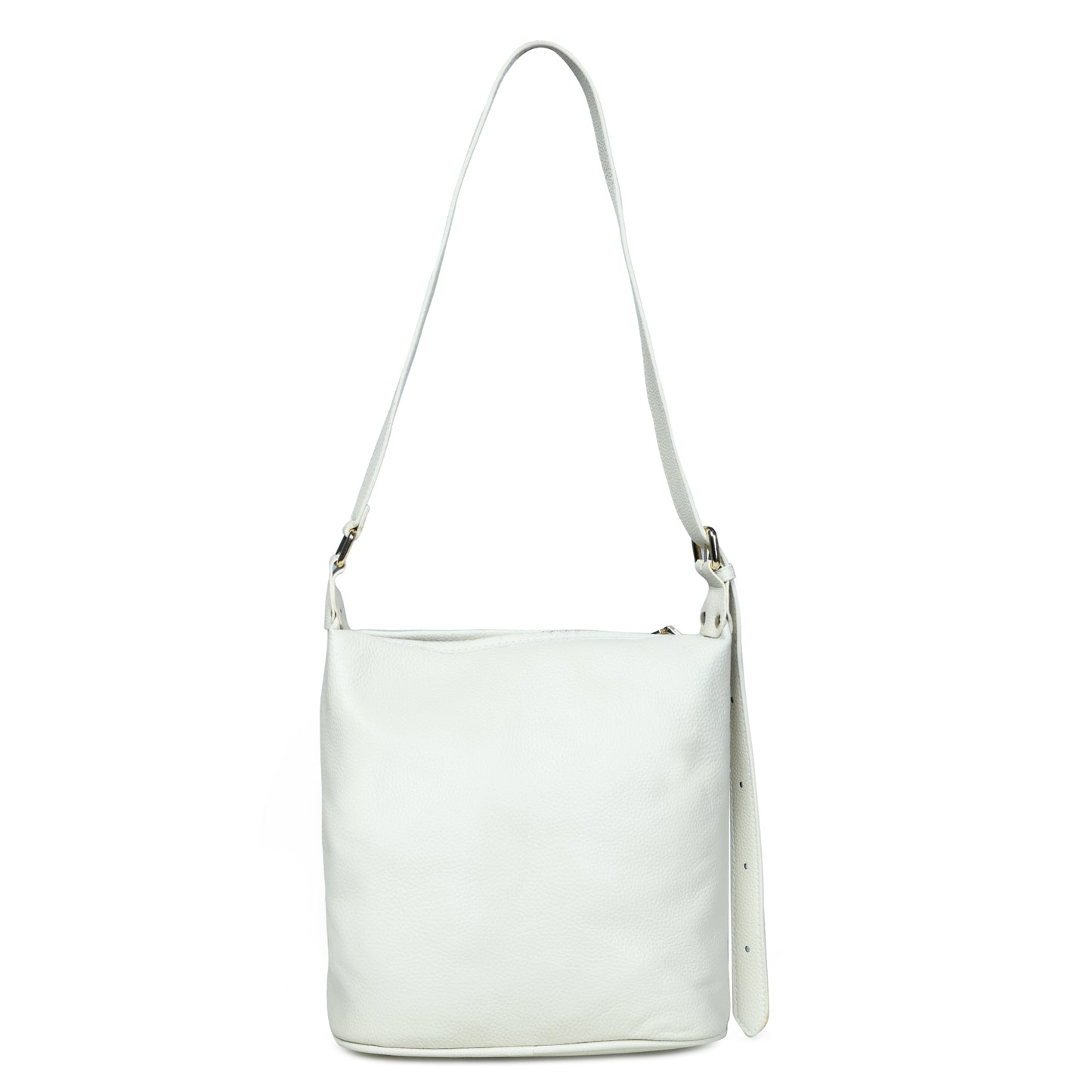 Pelle Luxure Women's PU Medium Handbag – Elegant White Design in White, Khaki & Black Colors