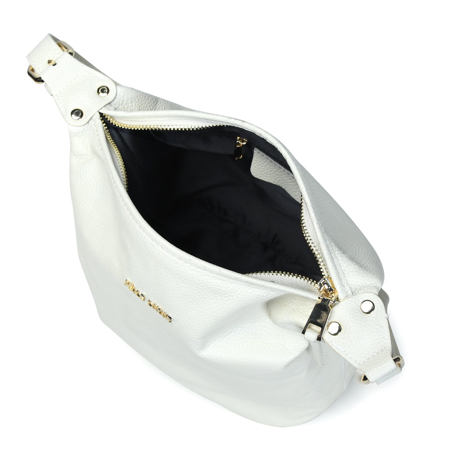 Pelle Luxure Women's PU Medium Handbag – Elegant White Design in White, Khaki & Black Colors