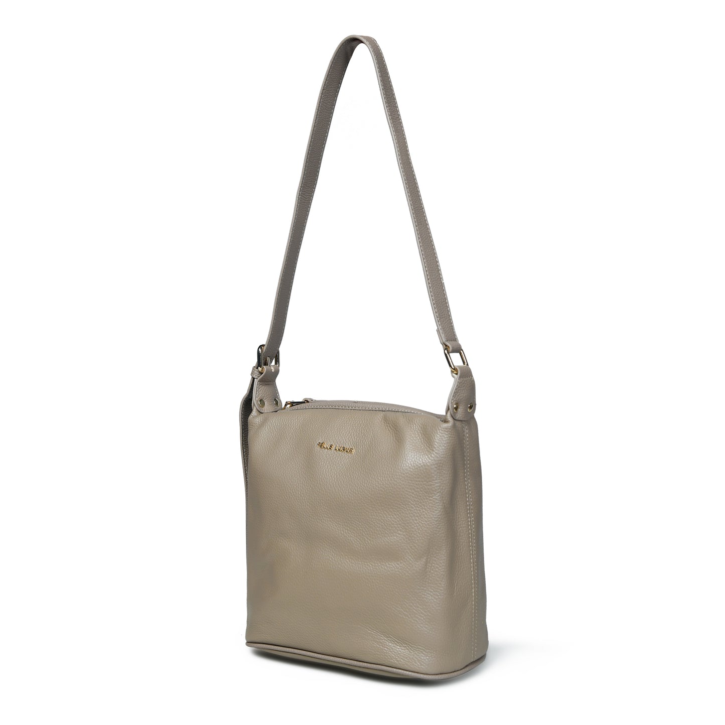 Pelle Luxure Women's PU Medium Handbag – Elegant White Design in White, Khaki & Black Colors