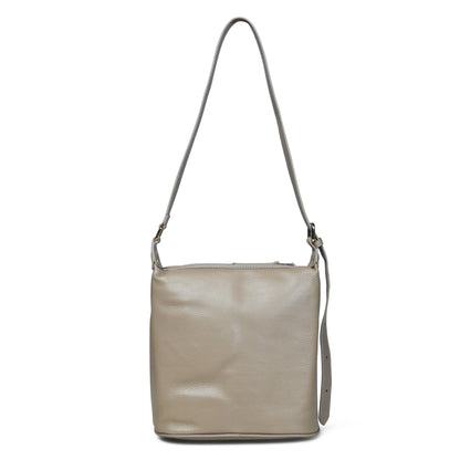 Pelle Luxure Women's PU Medium Handbag – Elegant White Design in White, Khaki & Black Colors