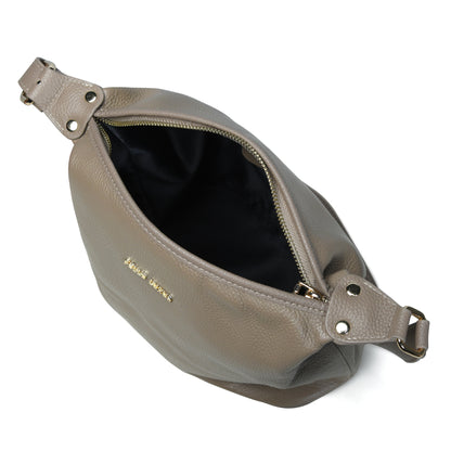 Pelle Luxure Women's PU Medium Handbag – Elegant White Design in White, Khaki & Black Colors