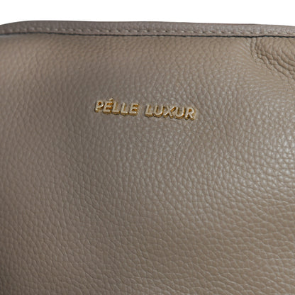 Pelle Luxure Women's PU Medium Handbag – Elegant White Design in White, Khaki & Black Colors