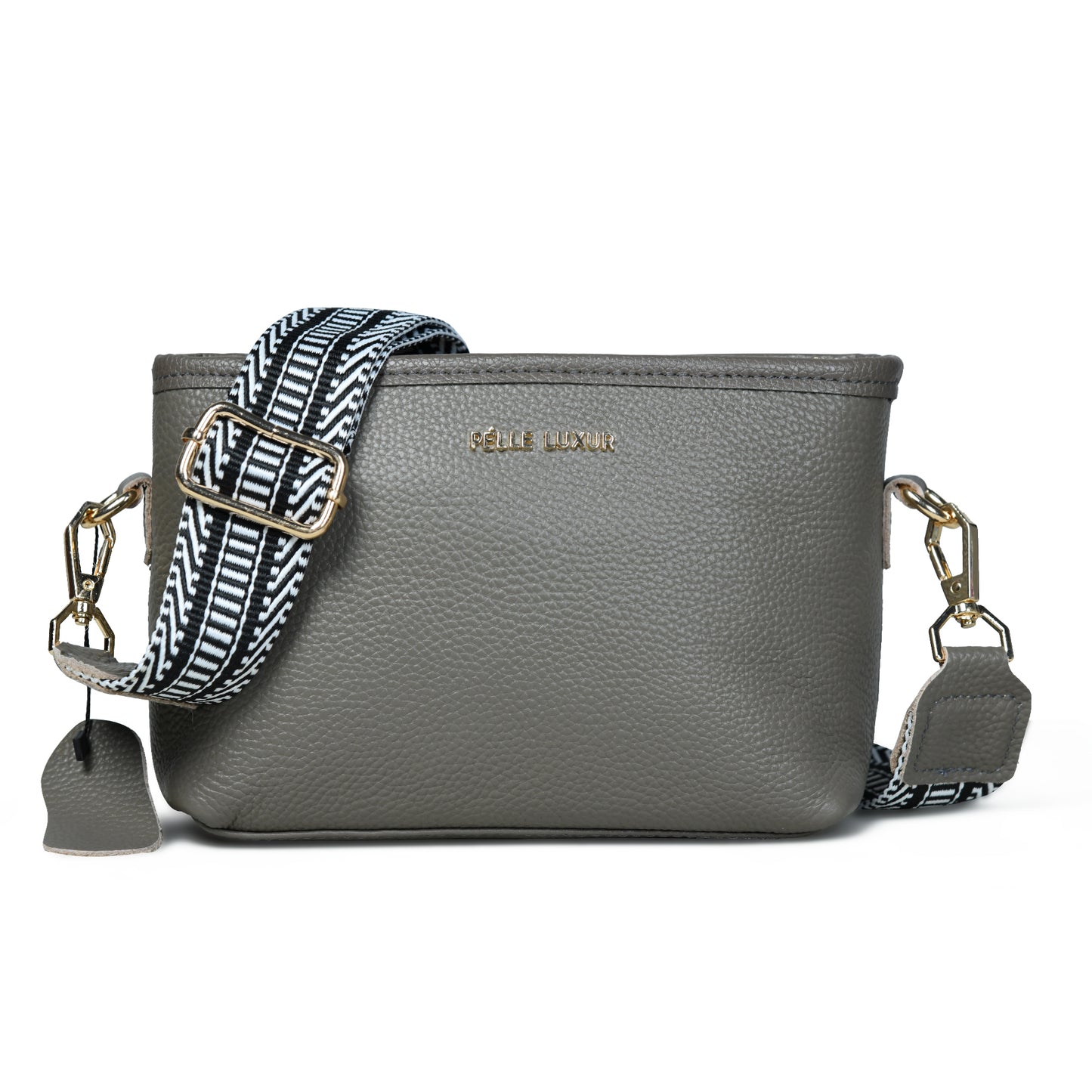 Pelle Luxure PU Small Sling Bag – Perfect for Women, Available in Black, Grey, Blue, and Tan