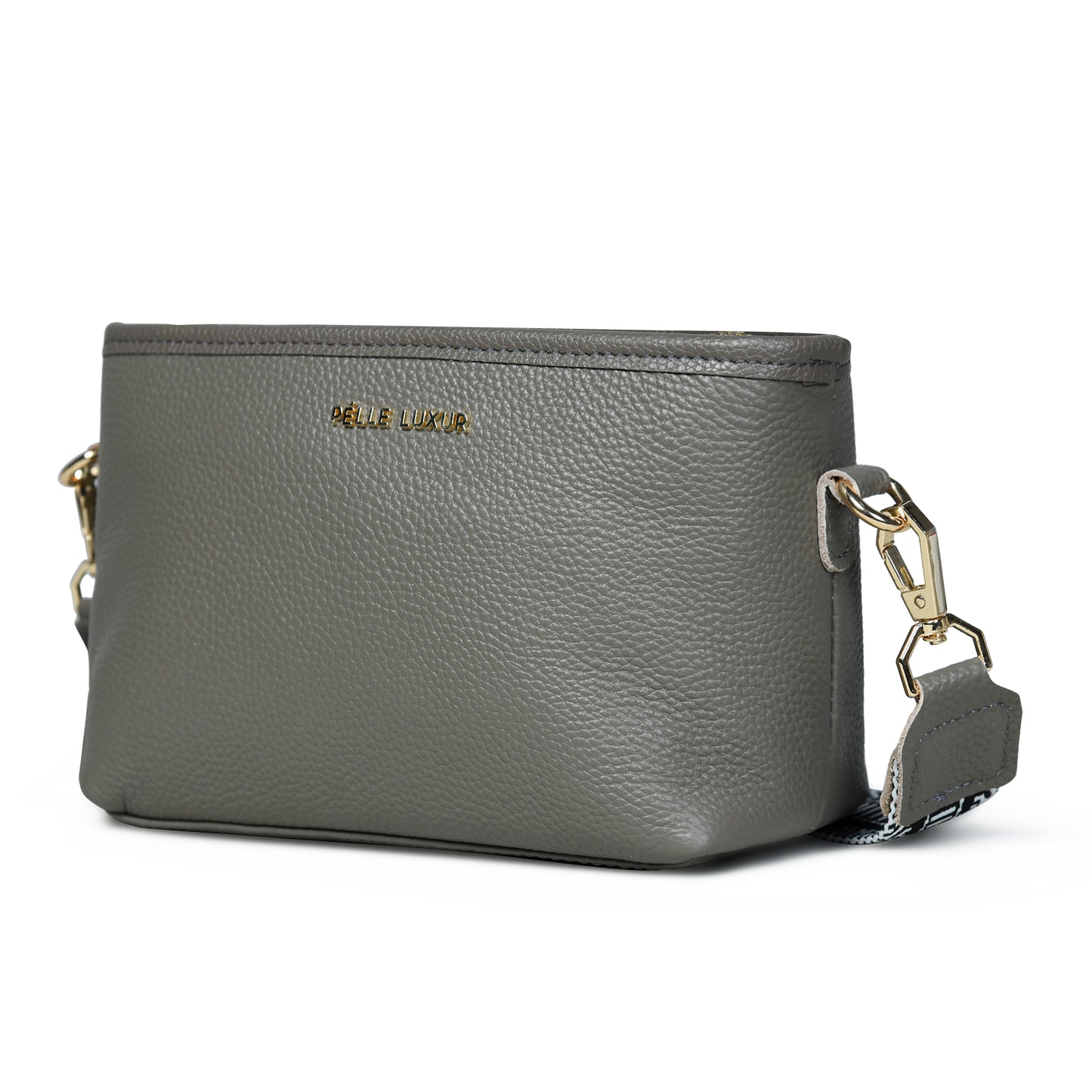 Pelle Luxure PU Small Sling Bag – Perfect for Women, Available in Black, Grey, Blue, and Tan