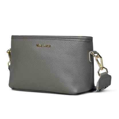 Pelle Luxure PU Small Sling Bag – Perfect for Women, Available in Black, Grey, Blue, and Tan
