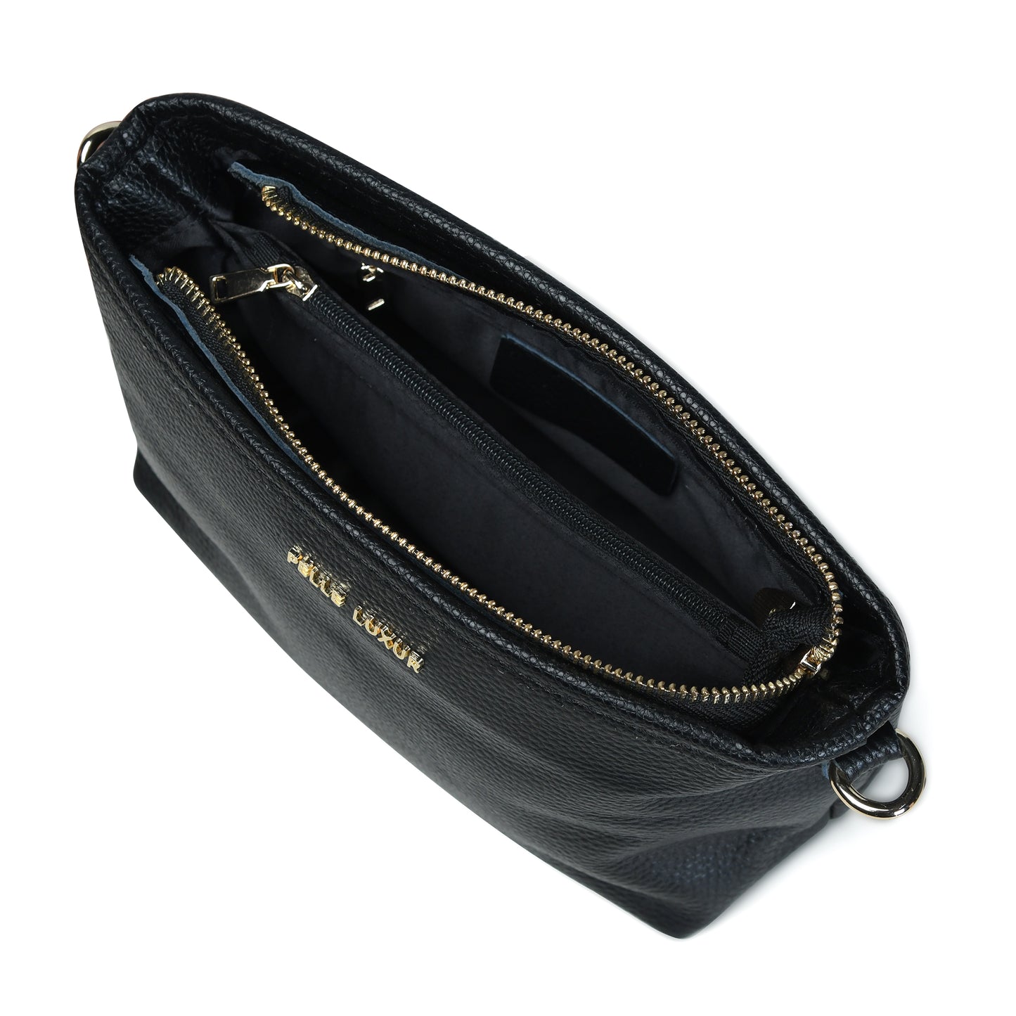 Pelle Luxure PU Small Sling Bag – Perfect for Women, Available in Black, Grey, Blue, and Tan