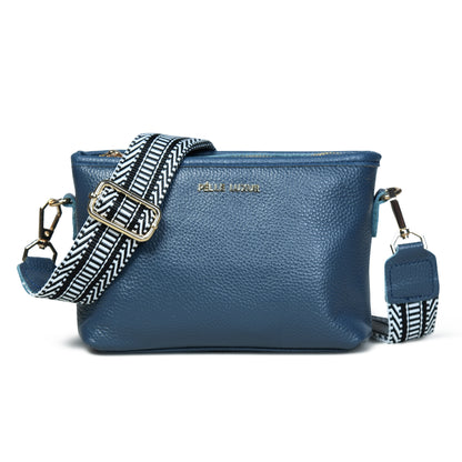 Pelle Luxure PU Small Sling Bag – Perfect for Women, Available in Black, Grey, Blue, and Tan