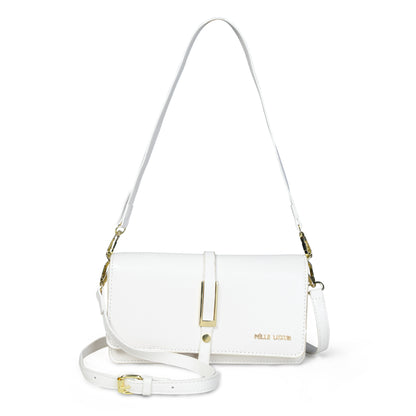 Pelle Luxure Women's PU Small Sling Bag – Black, Brown, and White Colors