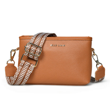 Pelle Luxure PU Small Sling Bag – Perfect for Women, Available in Black, Grey, Blue, and Tan