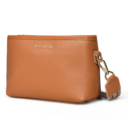 Pelle Luxure PU Small Sling Bag – Perfect for Women, Available in Black, Grey, Blue, and Tan