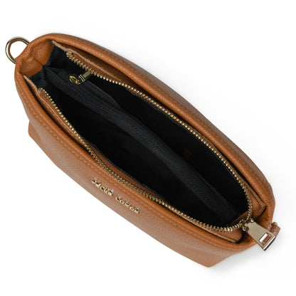 Pelle Luxure PU Small Sling Bag – Perfect for Women, Available in Black, Grey, Blue, and Tan