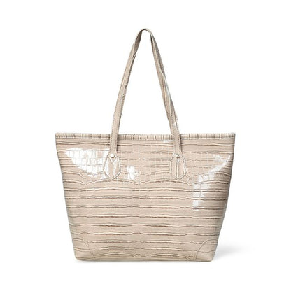 Pelle Luxur Women's Tortilla Brown, Premium PU Handheld Bag, Large Size with Zipper Closure